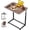 Walnut Wood Color, variant on Tv Tray Table,Extra Large Dinner Food Tray Table,Couch & Bed Eating Desk,Heavy Duty Folding Laptop Side Table with 8Height & 90° Tilt Adjustable,C-Shaped End Table with Phone/Tablet Slot Black