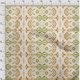 thumbnail image 4 of oneOone Cotton Silk Peach Fabric Asian Ikkat With Watercolor Sewing Material Print Fabric By The Yard 42 Inch Wide, 4 of 4