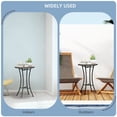 thumbnail image 3 of Mosaic Patio Table, Round Coffee Table with Metal Frame, Garden Furniture for Outdoor, Poolside, Yellow & Grey, 3 of 7