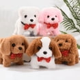 thumbnail image 2 of Electronic Plush Toys Puppy-Walking, Barking, Tail Wagging, Stretching Companion Animal for Kids Toddlers（Bow tie compared to bear）, 2 of 3