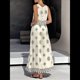 thumbnail image 5 of Conjunto de Dos Piezas de Verano Y2K con Estampado Floral Bohemio para Mujer: Camiseta Sin Mangas y Pantalones Anchos. XL, 5 of 7