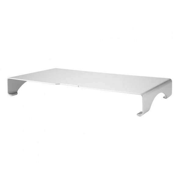 Silver Monitor Riser Stand, Lines Hollow Monitor Stand Organizer, Beautiful For Computer Monitor Notebook