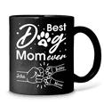 thumbnail image 3 of Lotusprinthandmade Personalized Best Dog Mom Ever Father's Day Black Ceramic Mug (15oz) (Made In US), 3 of 5