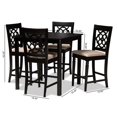 thumbnail image 4 of Baxton Studio Arden Sand Upholstered Espresso 5-piece Wood Pub Set, 4 of 8