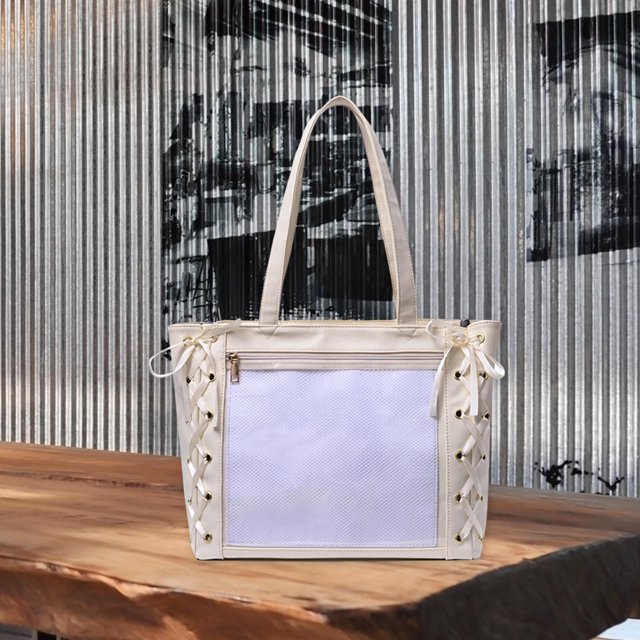 Bolso de hombro japonés de gran capacidad a la moda para mujer, bolso de mano informal de PU para fiesta, vacaciones, trabajo, playa Blanco Salvador Monedero de hombro