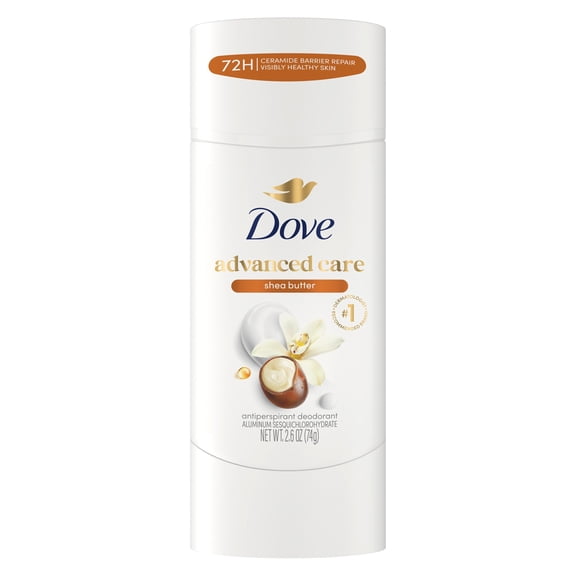 Dove Advanced Care Shea Butter Antiperspirant Deodorant Stick, 2.6 oz