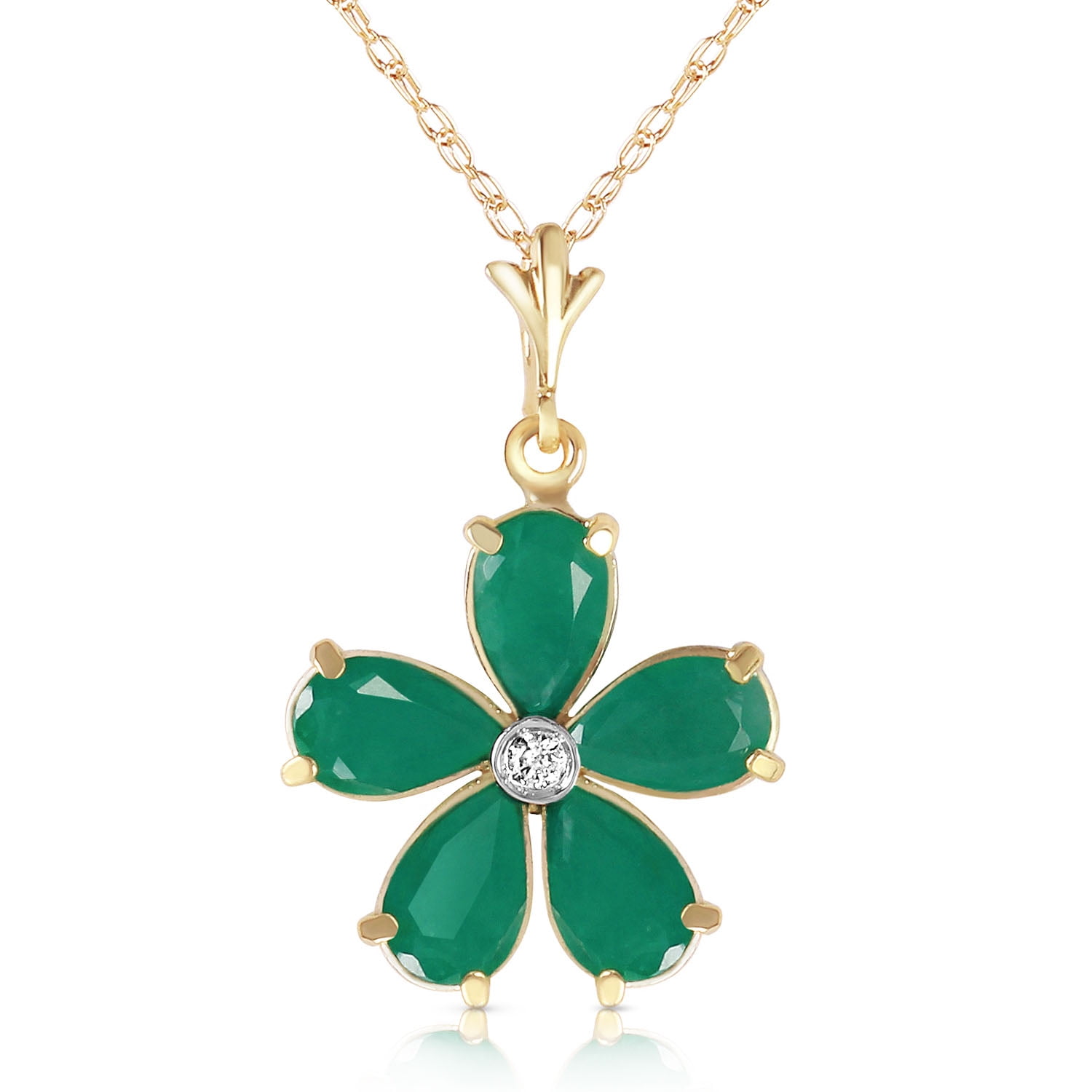 Galaxy Gold 14K Solid Gold Natural Diamond Pendant Necklace for Women - Yellow Gold Fine Jewelry