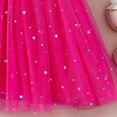 thumbnail image 7 of Tulle Dress for Girls Party Outfits Strars Print Ruffle Sleeve Princess Multi-layered Tutu Sundress (5 Years, Hot Pink), 7 of 7