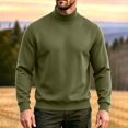 thumbnail image 2 of LWITHSZG Men's Mockneck Sweatshirt Soft Fleece Lined Pullover Sweatshirts Fall Winter Warm Long Sleeve Going&nbsp;Out Tops M, 2 of 9