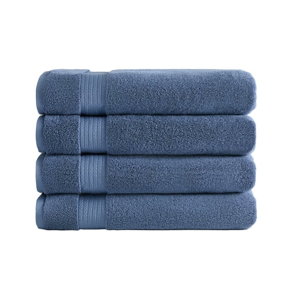 Ozdilek 4-Piece 16x30 Hand Towels  575 GSM – 100% Turkish Cotton, Luxury Soft , Quick Dry & Absorbent, Fade-Resistant, Comfortable & High-Quality Cotton Towel (Ocean Blue)