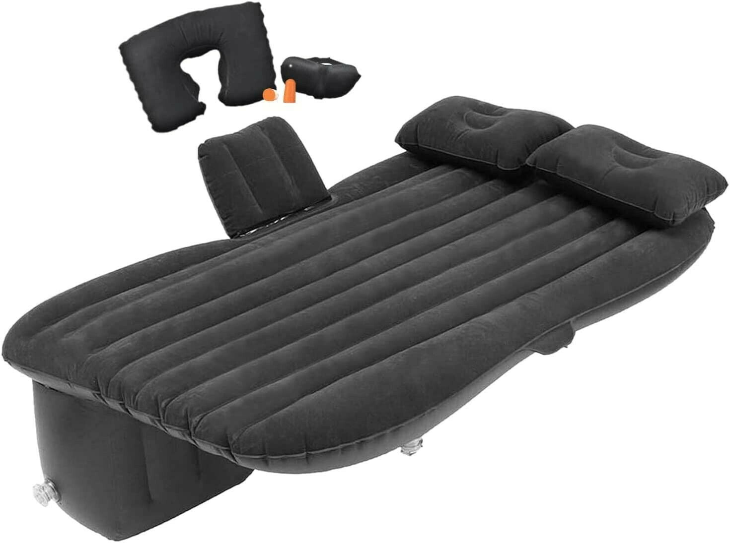 Inflatable Travel Car Air Mattress with 2 Pillows, Travel Kit and Pump