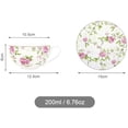 thumbnail image 6 of Bone China Tea Cups Set for 2, Rose Garden Style Porcelain Tea Cups with Saucers and Spoons, 5oz English Coffee Mugs Gift Set, 6 of 6