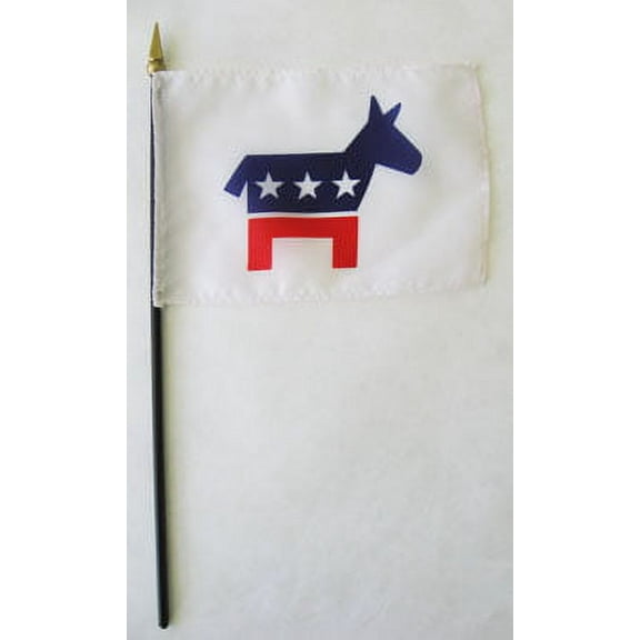 Democrats - 4"X6" Stick Flag