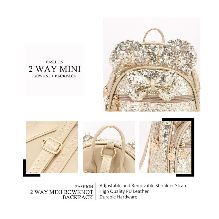 KL928 Women Backpack Purse Mini Quilted Zipped Backpack  display picture 1