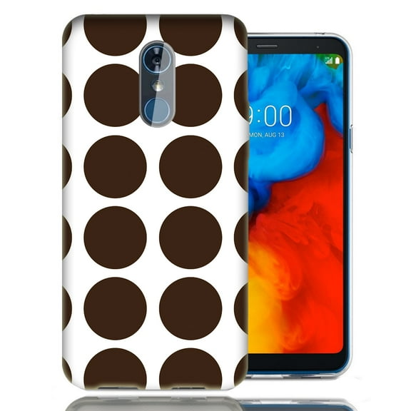 MUNDAZE For LG Stylo 4 Brown Polkadots Design TPU Gel Phone Case Cover