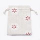 thumbnail image 3 of Polycotton(Polyester Cotton) Packing Pouches Drawstring Bags with Printed Snowflake Old Lace 14x10cm, 3 of 4