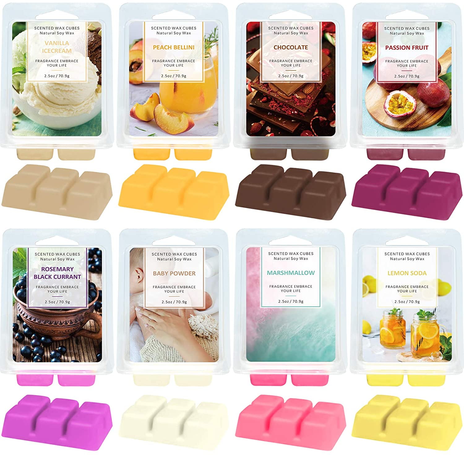 3 Pack // Citrus Sage Scented Handmade Soy Wax Melts 3.5 oz 