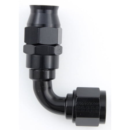 Hose Fitting #10 90 Deg PTFE Black