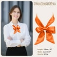 thumbnail image 2 of 4 Pack Fashion Scarves for Women, Silky Satin Head Scarf 39" x 1.57", Orange, 2 of 6
