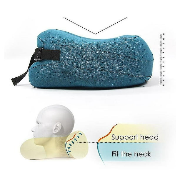 Almohada de viaje de espuma viscoelastica para el cuello cojin de apoyo para la cabeza y la barbilla para dormir en el avion almohadas de oficina para coche cojin para reposacabezas de