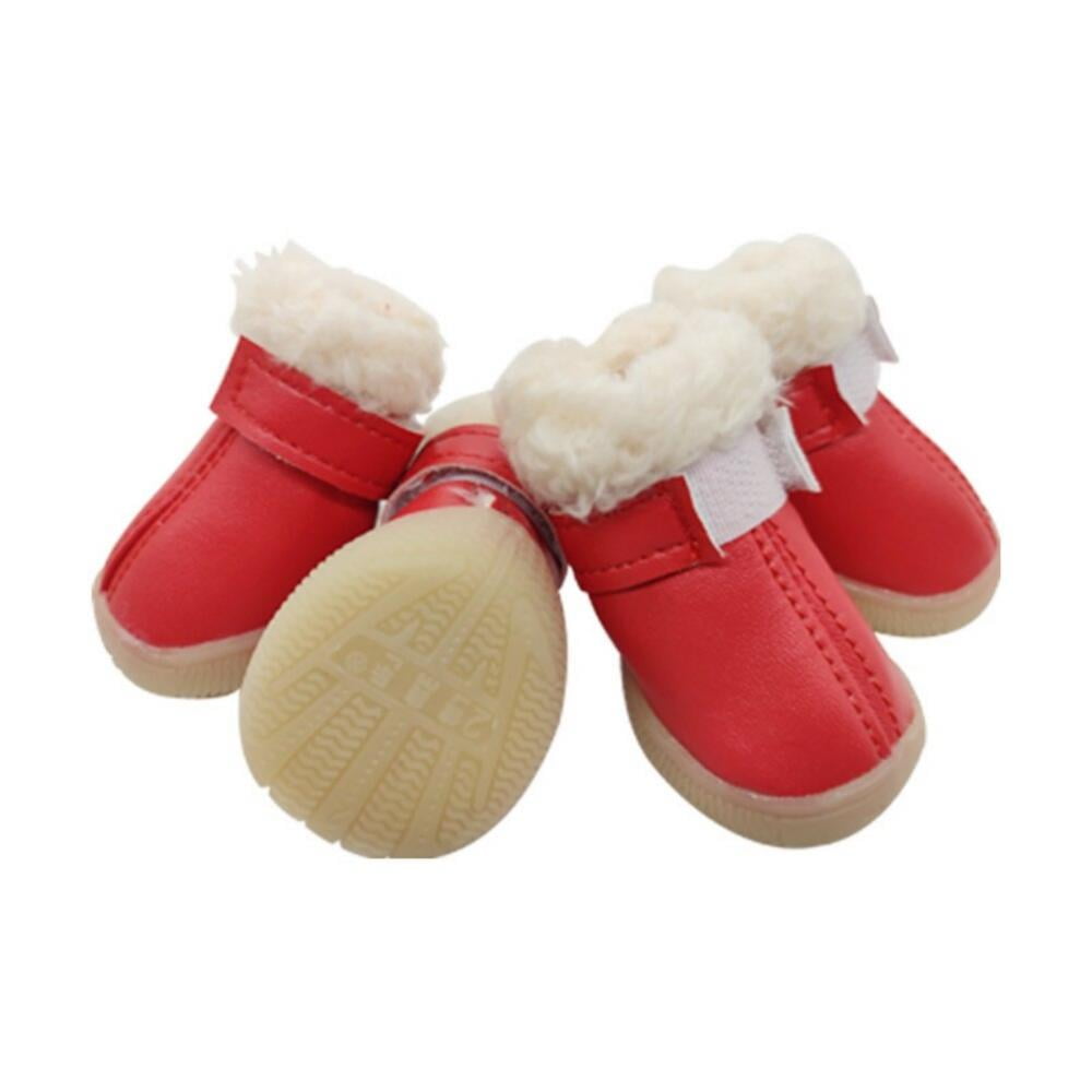 Delivery on time!!4Pcs/Set Winter Pet Dog Shoes for Small Dogs Super