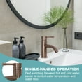 thumbnail image 3 of Akicon Modern Single Hole Bathroom Faucet, Solid Brass Small Bathroom Basin Mixer Tap Hot and Cold Water Faucet-Antique Copper, 3 of 9