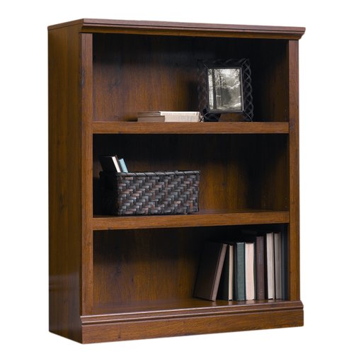 Sauder Select 3 Shelf Bookcase in Cinnamon Cherry