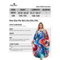 thumbnail image 5 of Edolynsa Caftans for Women Plus Size Swimwear Kaftan Cover up Loose Fit Beachwear Mumu House Dress Nightgown, 5 of 8