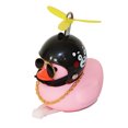 thumbnail image 1 of Adornos De Coche De Pato Rosa, Decoraciones Para Salpicadero De Coche, Gafas Geniales, Pato Con Casco De Hélice, Cadena Dorada Guardurnaity OD016040-25, 1 of 6