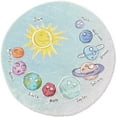 thumbnail image 2 of TEMBR Round Rug,Solar System Large Non Slip Super Soft Plush Area Rug for Kids Room Playroom Nursery Bedroom, Educational Washable Circular Floor Mat for Home Room Decorative(39.4"), 2 of 7