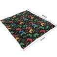 thumbnail image 4 of Colorful Controllers Games Icons Black Pattern Blanket,Comfortable Soft Lamb Wool Throw Blanket,All Season,Warm Lightweight Blankets for Sofa Bed Couch Living Room Chair,50"x60", 4 of 4