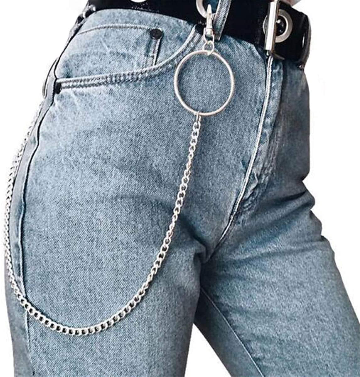 Punk Style Wallet Belt Chain Pants 