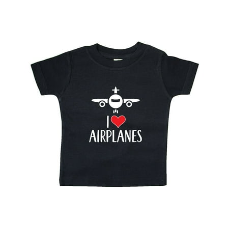 

Inktastic Plane I Love Airplanes Gift Baby Boy or Baby Girl T-Shirt