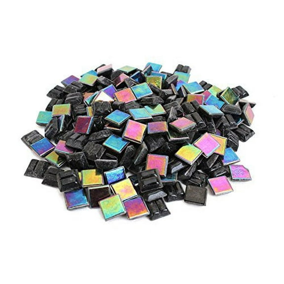 Milltown Merchants Ocean Blue Iridescent Mosaic Tile 4/10 Inch (3 lbs)