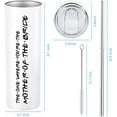 thumbnail image 6 of Mother Of The Bride Gifts From Daughter Mother Of The Bride Tumbler 20oz White Skinny Wine Tumbler Wedding Day Engagement Gifts For Mother Of The Bride Wine Cup With Lip Straw, 6 of 6