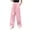 Pink, variant on Girls Lace Waist Patchwork Wide Leg Pants Bow Drawstring Loose Flowy Trousers with Sweet Floral Dot Print Casual Lounge Bottoms
