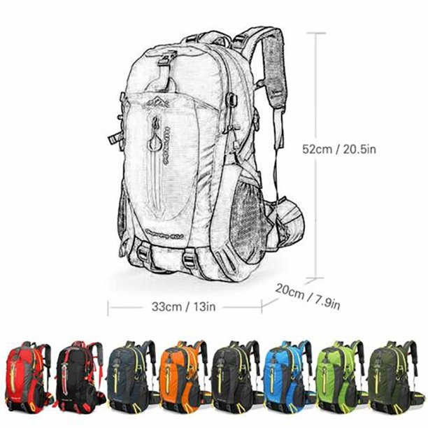Naiovety al aire libre Hombres Mujeres deportiva de viaje grande Cremallera doble Senderismo Camping escolar Kits de desorden para acampar naranja Naiovety OD1053-05