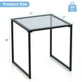 thumbnail image 3 of Costway Table d'Appoint de Patio Extérieur 17 Pouces Table Basse d'Extrémité en Verre Trempé pour Porche et Jardin, 3 of 10