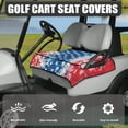 thumbnail image 3 of Whosucclay Patriotic Star Pattern Golf Cart Seat Cover, Anti-Fade Durable With 4 Storage Pockets Golf Cart Seat Protector for EZGO Club Car Yamaha, 52.36" x 32.28", 3 of 7