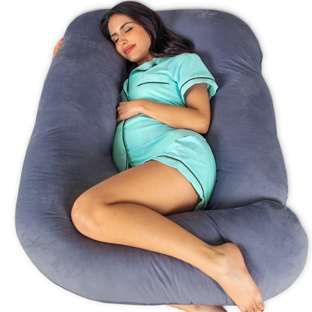 Almohada corporal de embarazo en forma de U Pharmedoc jumbo gris