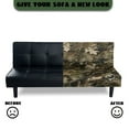 thumbnail image 3 of Xoenoiee Hunting Camo Print Stretch Futon Slipcover Armless Futon Bed Cover Furniture Protector Without Armrests with Elastic Bottom for Kids, Soft Jacquard Fabric Armless Futon Cover, 3 of 7