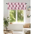 thumbnail image 6 of Cute Pumpkin Halloween Ghost Valances for Windows Black Cat Broom Bat Pink Valance Rod Pocket Light Filtering Short Window Treatments Curtains for Kitchen Bathroom Living Room Bedroom, 54 x 18 Inch, 6 of 7