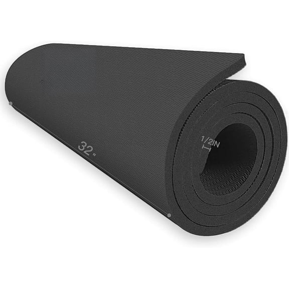 Extra Thick TPE Yoga Mat - 72"x 32" Thickness 1/2 Inch -Eco Friendly SGS Certified - With High Density Anti-Tear Exercise Bolster For Home Gym Travel & Floor Outside