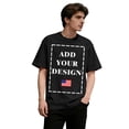 thumbnail image 6 of GZWYHT Custom Photo T-Shirts for Men Design Your Own Personalized Shirt on Front&Back Cotton Tess Customizable Text And Image Black L, 6 of 7