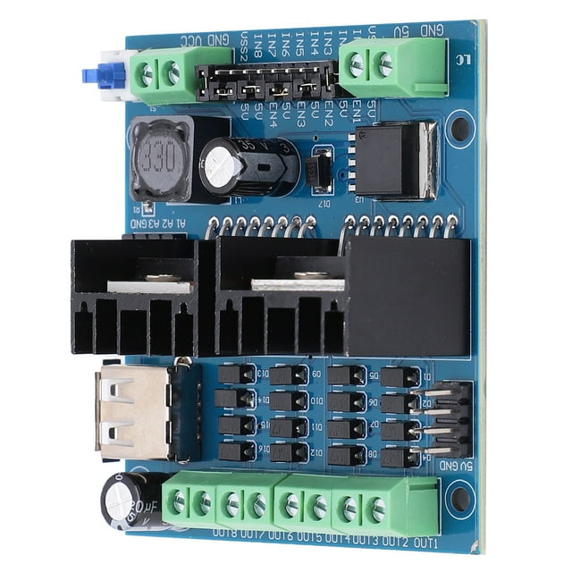 Carte de Pilote Module de Conducteur de Voiture L298N Module de Conducteur 4 Canaux Moteur Auto Intelligent Carte de Conduite Composant Électronique