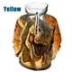thumbnail image 2 of Sudadera con capucha con estampado de dinosaurio para hombre, sudadera informal de manga larga con estampado 3D de animales retro, sudadera holgada de otoño para la calle, 2 of 4