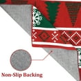 thumbnail image 5 of HOMERRY Xmas Rug Christmas Boho Area Rug Washable Non-slip 4' x 6' Modern Indoor Rug for Living Room Dining Room, Red/Green, 5 of 5