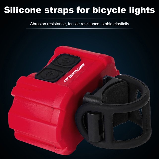 Lámpara de bicicleta tipo C/USB recargable faro de bicicleta 3 modos de luz (rojo)