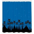 thumbnail image 3 of Ambesonne Night Shower Curtain, Black Cats Starry Sky, 69"Wx70"L, Blue Black White, 3 of 3