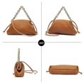 thumbnail image 2 of Shoulder Clutch Purse for Women, Designer Small Dumpling Chain Bag, Soft Ruched Crossbody Bag, 2 of 5